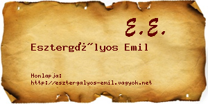 Esztergályos Emil névjegykártya