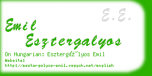 emil esztergalyos business card